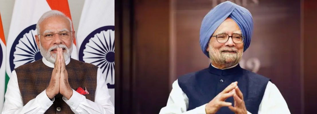 Narendra Modi, Manmohan Singh | Image: PTI x.com